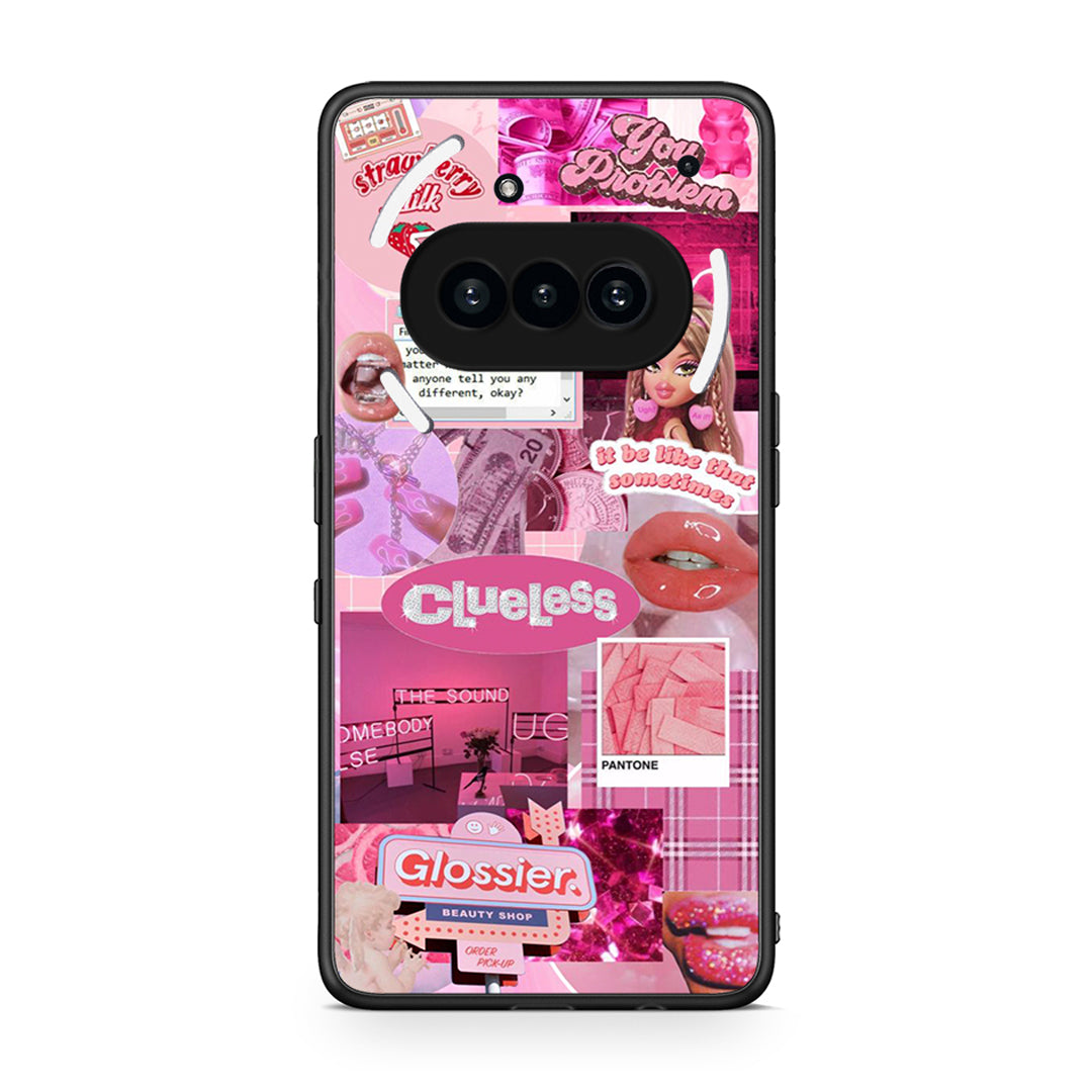 Nothing Phone 3a Pink Love Θήκη Αγίου Βαλεντίνου από τη Smartfits με σχέδιο στο πίσω μέρος και μαύρο περίβλημα | Smartphone case with colorful back and black bezels by Smartfits