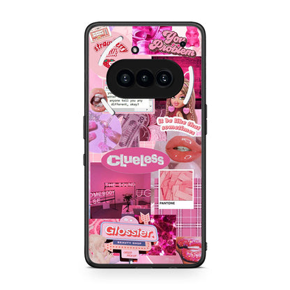 Nothing Phone 3a Pink Love Θήκη Αγίου Βαλεντίνου από τη Smartfits με σχέδιο στο πίσω μέρος και μαύρο περίβλημα | Smartphone case with colorful back and black bezels by Smartfits