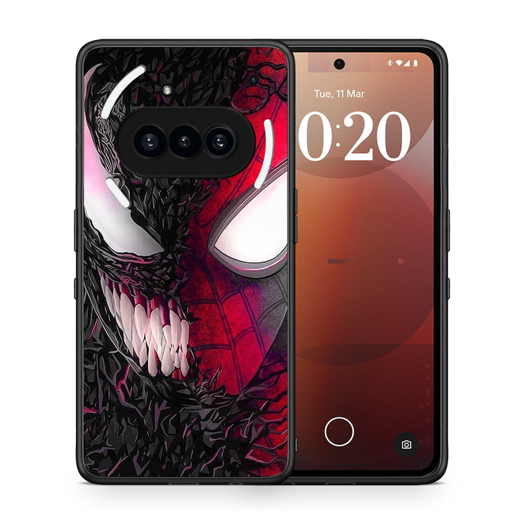 Θήκη Nothing Phone 3a SpiderVenom PopArt από τη Smartfits με σχέδιο στο πίσω μέρος και μαύρο περίβλημα | Nothing Phone 3a SpiderVenom PopArt case with colorful back and black bezels