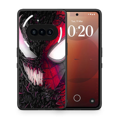 Θήκη Nothing Phone 3a SpiderVenom PopArt από τη Smartfits με σχέδιο στο πίσω μέρος και μαύρο περίβλημα | Nothing Phone 3a SpiderVenom PopArt case with colorful back and black bezels