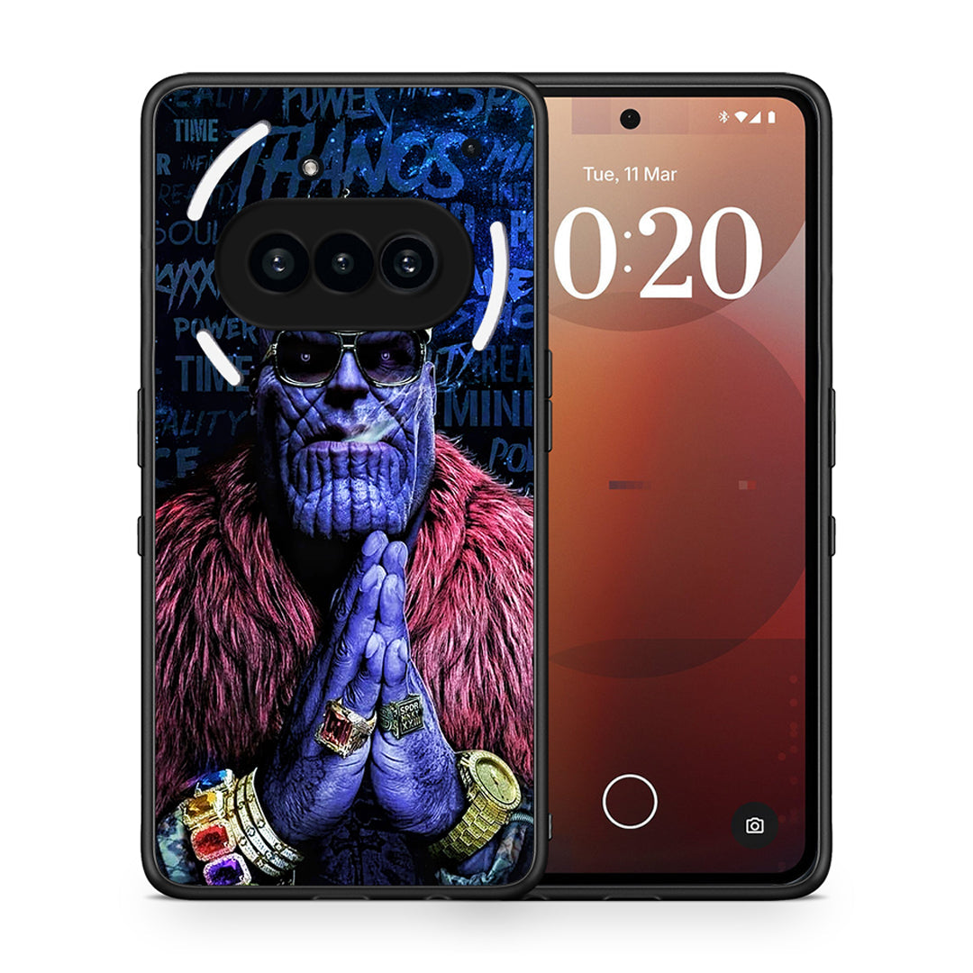 Θήκη Nothing Phone 3a Thanos PopArt από τη Smartfits με σχέδιο στο πίσω μέρος και μαύρο περίβλημα | Nothing Phone 3a Thanos PopArt case with colorful back and black bezels