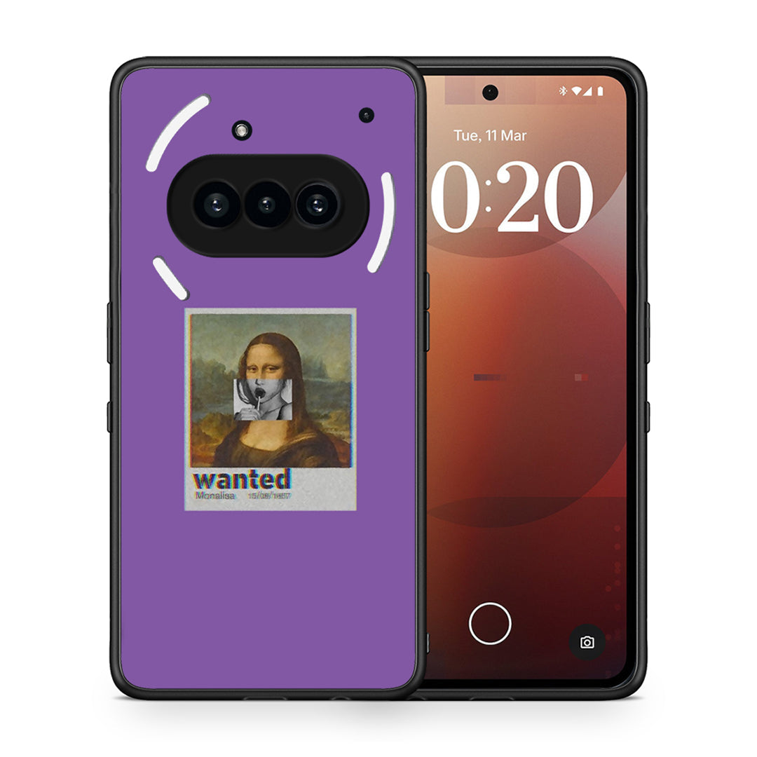 Θήκη Nothing Phone 3a Monalisa Popart από τη Smartfits με σχέδιο στο πίσω μέρος και μαύρο περίβλημα | Nothing Phone 3a Monalisa Popart case with colorful back and black bezels