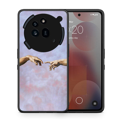 Θήκη Nothing Phone 3a Pro 5G Adam Hand από τη Smartfits με σχέδιο στο πίσω μέρος και μαύρο περίβλημα | Nothing Phone 3a Pro 5G Adam Hand case with colorful back and black bezels