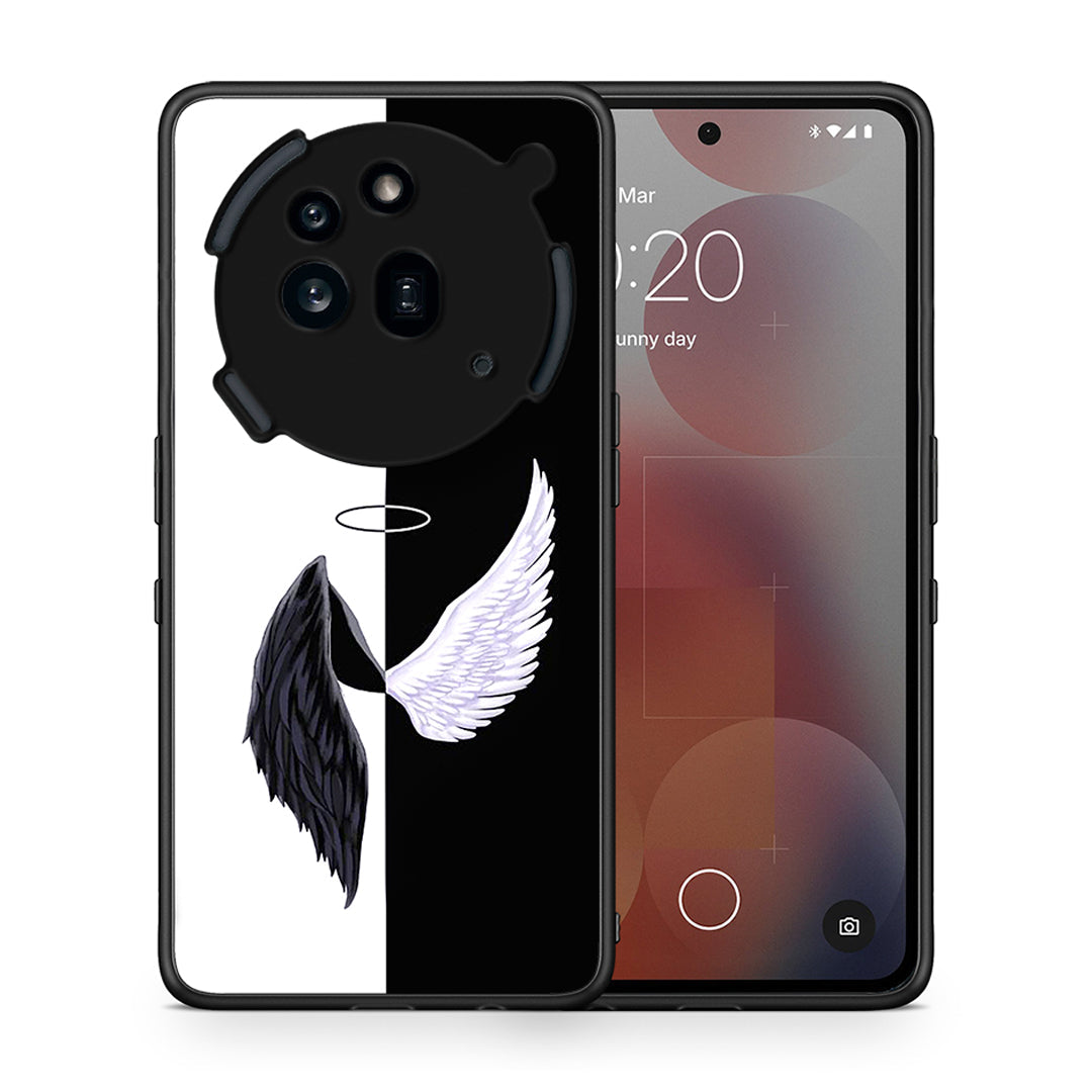 Θήκη Nothing Phone 3a Pro 5G Angels Demons από τη Smartfits με σχέδιο στο πίσω μέρος και μαύρο περίβλημα | Nothing Phone 3a Pro 5G Angels Demons case with colorful back and black bezels