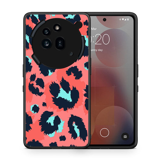 Θήκη Nothing Phone 3a Pro 5G Pink Leopard Animal από τη Smartfits με σχέδιο στο πίσω μέρος και μαύρο περίβλημα | Nothing Phone 3a Pro 5G Pink Leopard Animal case with colorful back and black bezels