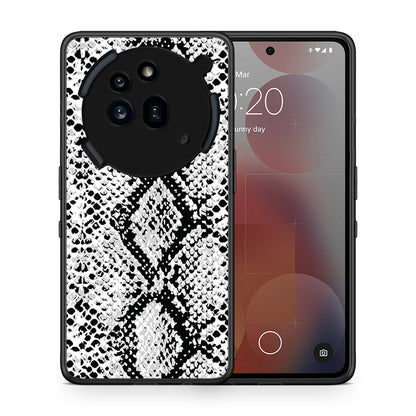 Θήκη Nothing Phone 3a Pro 5G White Snake Animal από τη Smartfits με σχέδιο στο πίσω μέρος και μαύρο περίβλημα | Nothing Phone 3a Pro 5G White Snake Animal case with colorful back and black bezels