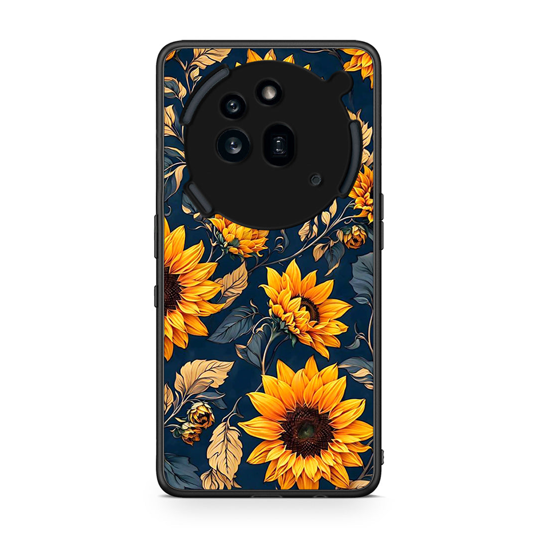 Nothing Phone 3a Pro 5G Autumn Sunflowers Θήκη από τη Smartfits με σχέδιο στο πίσω μέρος και μαύρο περίβλημα | Smartphone case with colorful back and black bezels by Smartfits