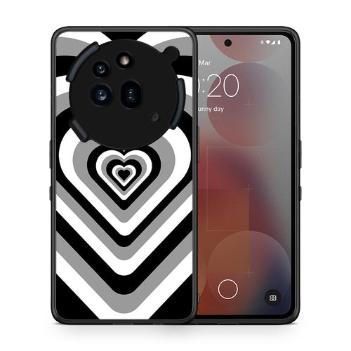 Θήκη Nothing Phone 3a Pro 5G Black Hearts από τη Smartfits με σχέδιο στο πίσω μέρος και μαύρο περίβλημα | Nothing Phone 3a Pro 5G Black Hearts case with colorful back and black bezels