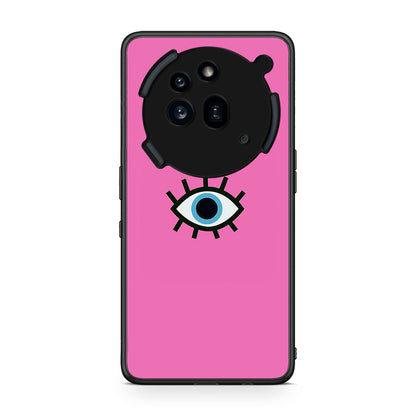 Nothing Phone 3a Pro 5G Blue Eye Pink θήκη από τη Smartfits με σχέδιο στο πίσω μέρος και μαύρο περίβλημα | Smartphone case with colorful back and black bezels by Smartfits