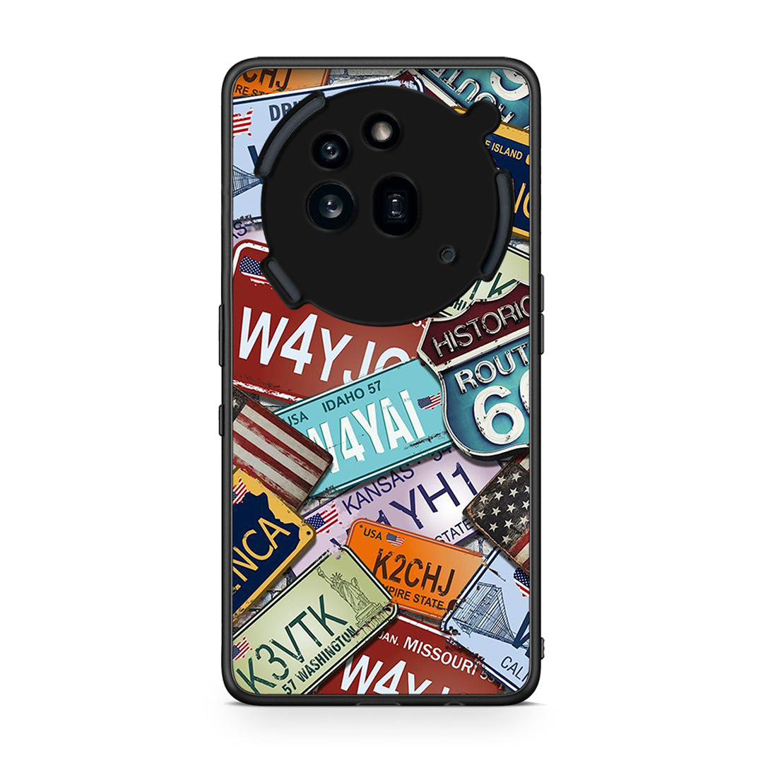 Nothing Phone 3a Pro 5G Car Plates θήκη από τη Smartfits με σχέδιο στο πίσω μέρος και μαύρο περίβλημα | Smartphone case with colorful back and black bezels by Smartfits