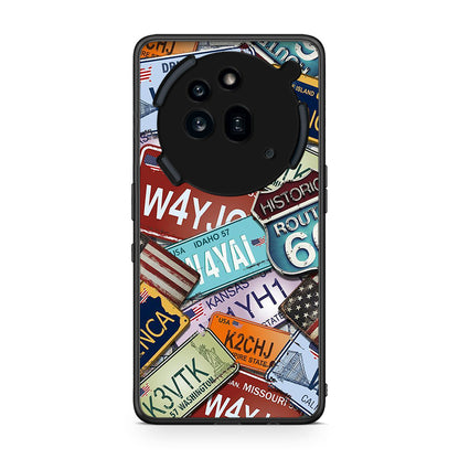 Nothing Phone 3a Pro 5G Car Plates θήκη από τη Smartfits με σχέδιο στο πίσω μέρος και μαύρο περίβλημα | Smartphone case with colorful back and black bezels by Smartfits
