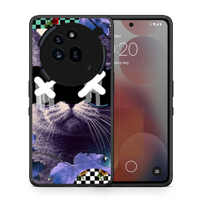 Θήκη Nothing Phone 3a Pro 5G Cat Collage από τη Smartfits με σχέδιο στο πίσω μέρος και μαύρο περίβλημα | Nothing Phone 3a Pro 5G Cat Collage case with colorful back and black bezels