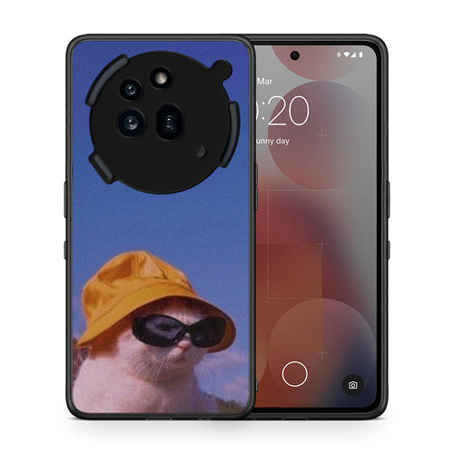 Θήκη Nothing Phone 3a Pro 5G Cat Diva από τη Smartfits με σχέδιο στο πίσω μέρος και μαύρο περίβλημα | Nothing Phone 3a Pro 5G Cat Diva case with colorful back and black bezels