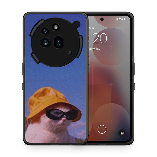 Θήκη Nothing Phone 3a Pro 5G Cat Diva από τη Smartfits με σχέδιο στο πίσω μέρος και μαύρο περίβλημα | Nothing Phone 3a Pro 5G Cat Diva case with colorful back and black bezels