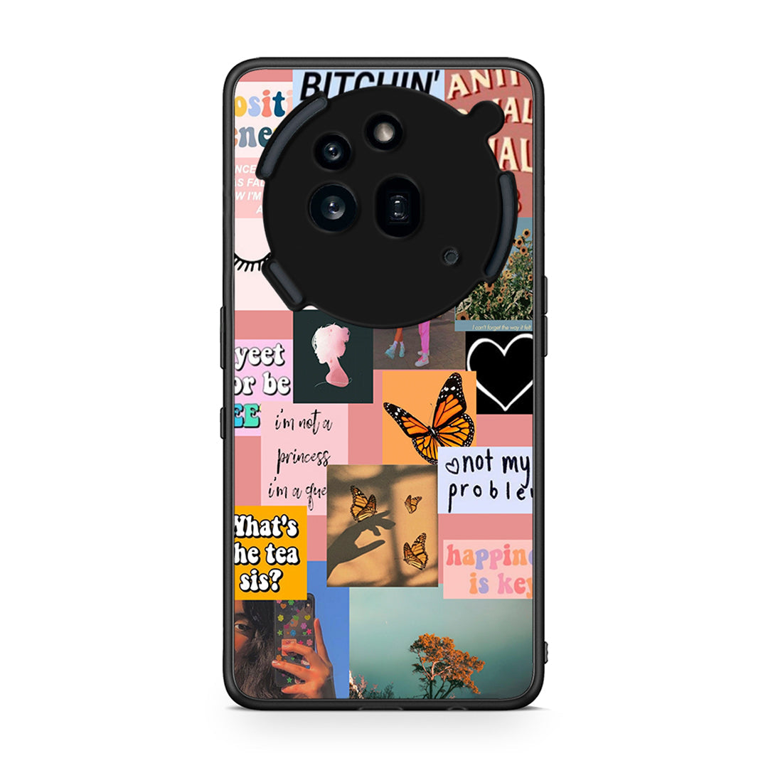 Nothing Phone 3a Pro 5G Collage Bitchin Θήκη Αγίου Βαλεντίνου από τη Smartfits με σχέδιο στο πίσω μέρος και μαύρο περίβλημα | Smartphone case with colorful back and black bezels by Smartfits