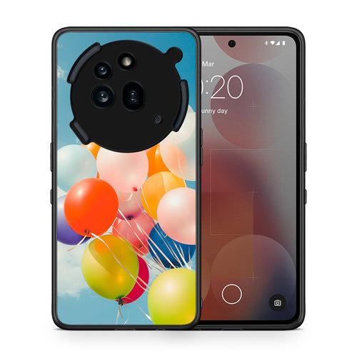 Θήκη Nothing Phone 3a Pro 5G Colorful Balloons από τη Smartfits με σχέδιο στο πίσω μέρος και μαύρο περίβλημα | Nothing Phone 3a Pro 5G Colorful Balloons case with colorful back and black bezels