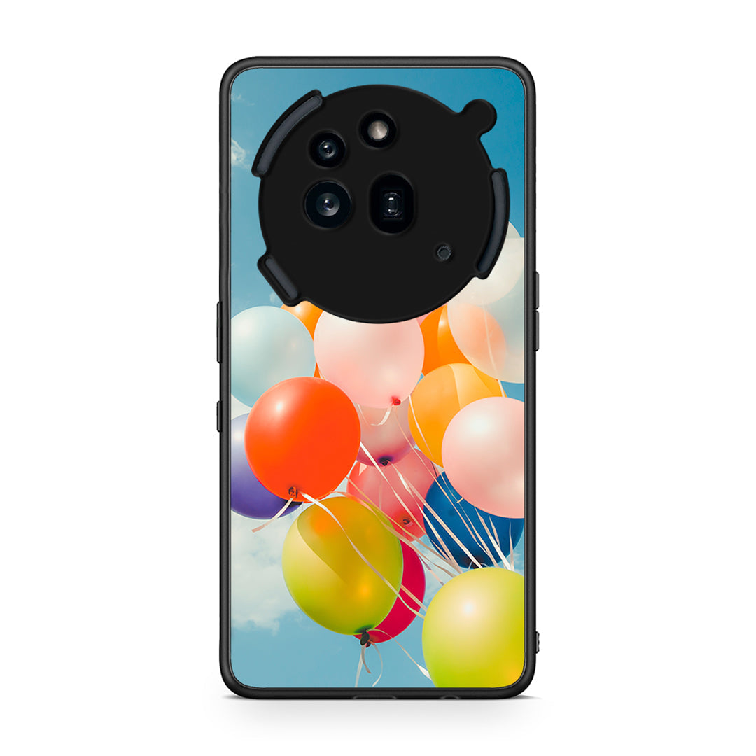 Nothing Phone 3a Pro 5G Colorful Balloons θήκη από τη Smartfits με σχέδιο στο πίσω μέρος και μαύρο περίβλημα | Smartphone case with colorful back and black bezels by Smartfits