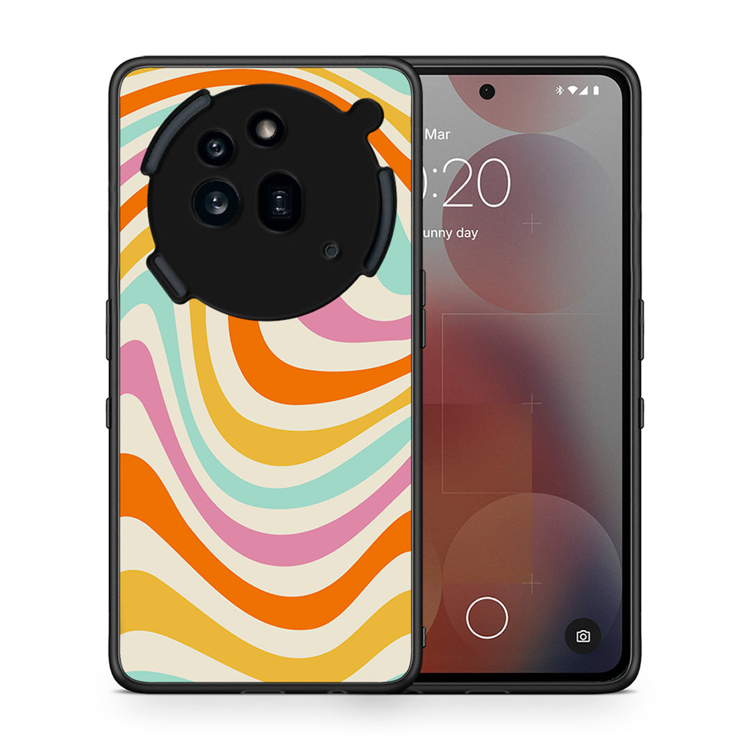 Θήκη Nothing Phone 3a Pro 5G Colourful Waves από τη Smartfits με σχέδιο στο πίσω μέρος και μαύρο περίβλημα | Nothing Phone 3a Pro 5G Colourful Waves case with colorful back and black bezels