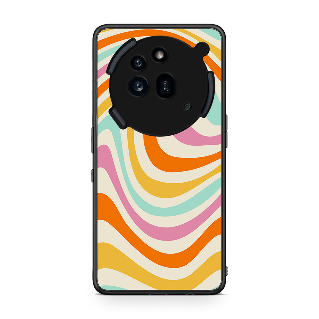 Nothing Phone 3a Pro 5G Colourful Waves θήκη από τη Smartfits με σχέδιο στο πίσω μέρος και μαύρο περίβλημα | Smartphone case with colorful back and black bezels by Smartfits