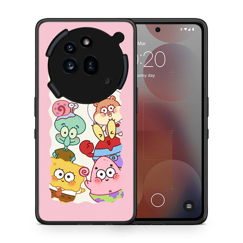 Θήκη Nothing Phone 3a Pro 5G Cute Companion από τη Smartfits με σχέδιο στο πίσω μέρος και μαύρο περίβλημα | Nothing Phone 3a Pro 5G Cute Companion case with colorful back and black bezels