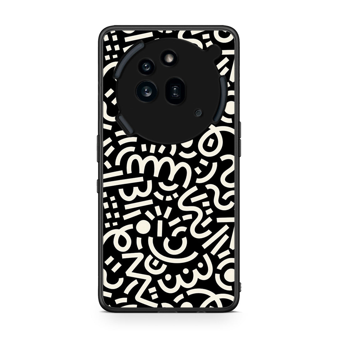 Nothing Phone 3a Pro 5G Doodle Art Θήκη από τη Smartfits με σχέδιο στο πίσω μέρος και μαύρο περίβλημα | Smartphone case with colorful back and black bezels by Smartfits