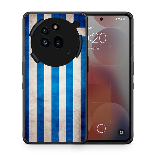 Θήκη Nothing Phone 3a Pro 5G Greek Flag από τη Smartfits με σχέδιο στο πίσω μέρος και μαύρο περίβλημα | Nothing Phone 3a Pro 5G Greek Flag case with colorful back and black bezels