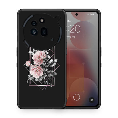 Θήκη Nothing Phone 3a Pro 5G Frame Flower από τη Smartfits με σχέδιο στο πίσω μέρος και μαύρο περίβλημα | Nothing Phone 3a Pro 5G Frame Flower case with colorful back and black bezels