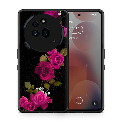 Θήκη Nothing Phone 3a Pro 5G Red Roses Flower από τη Smartfits με σχέδιο στο πίσω μέρος και μαύρο περίβλημα | Nothing Phone 3a Pro 5G Red Roses Flower case with colorful back and black bezels
