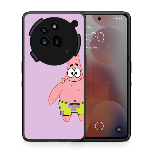 Θήκη Nothing Phone 3a Pro 5G Friends Patrick από τη Smartfits με σχέδιο στο πίσω μέρος και μαύρο περίβλημα | Nothing Phone 3a Pro 5G Friends Patrick case with colorful back and black bezels