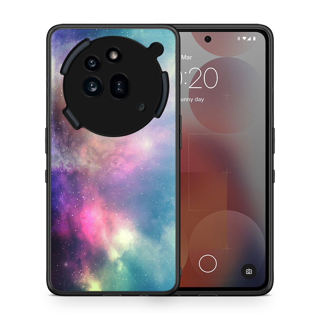 Θήκη Nothing Phone 3a Pro 5G Rainbow Galaxy από τη Smartfits με σχέδιο στο πίσω μέρος και μαύρο περίβλημα | Nothing Phone 3a Pro 5G Rainbow Galaxy case with colorful back and black bezels