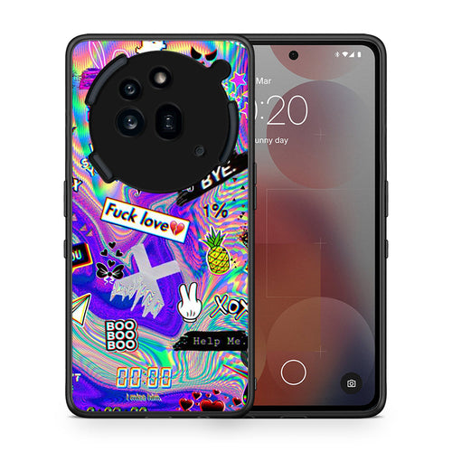 Θήκη Nothing Phone 3a Pro 5G Game Over από τη Smartfits με σχέδιο στο πίσω μέρος και μαύρο περίβλημα | Nothing Phone 3a Pro 5G Game Over case with colorful back and black bezels