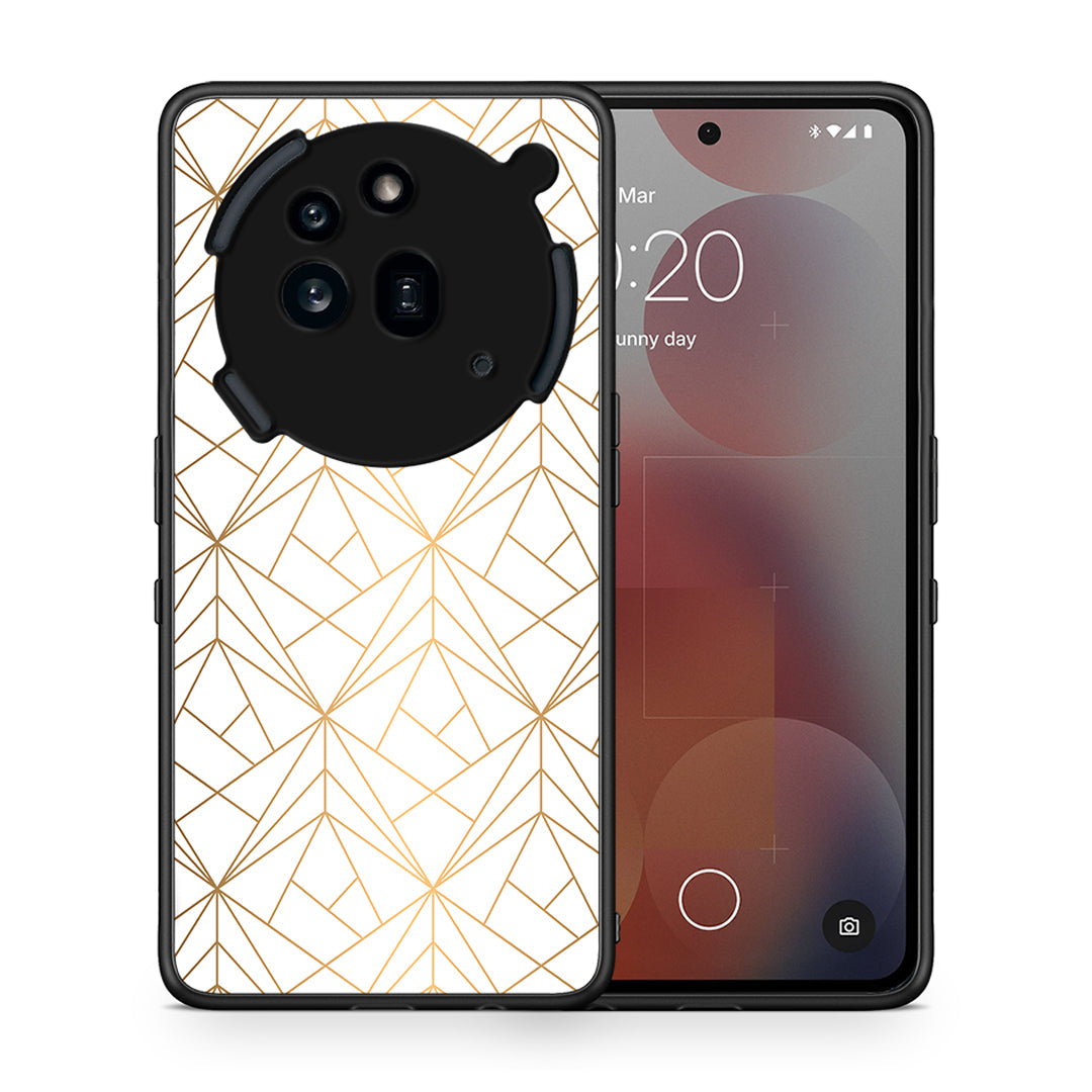 Θήκη Nothing Phone 3a Pro 5G Luxury White Geometric από τη Smartfits με σχέδιο στο πίσω μέρος και μαύρο περίβλημα | Nothing Phone 3a Pro 5G Luxury White Geometric case with colorful back and black bezels