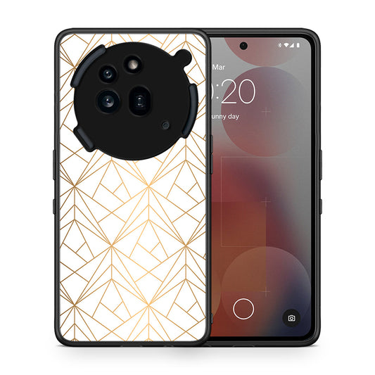 Θήκη Nothing Phone 3a Pro 5G Luxury White Geometric από τη Smartfits με σχέδιο στο πίσω μέρος και μαύρο περίβλημα | Nothing Phone 3a Pro 5G Luxury White Geometric case with colorful back and black bezels