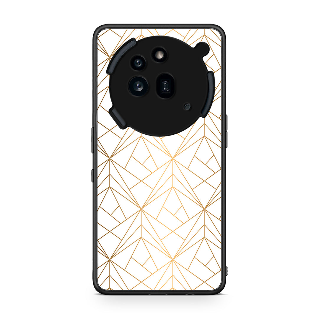 111 - Nothing Phone 3a Pro 5G Luxury White Geometric case, cover, bumper