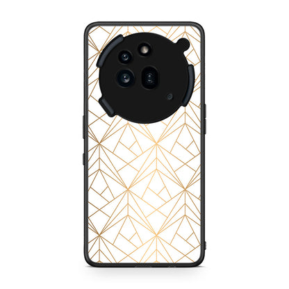 111 - Nothing Phone 3a Pro 5G Luxury White Geometric case, cover, bumper