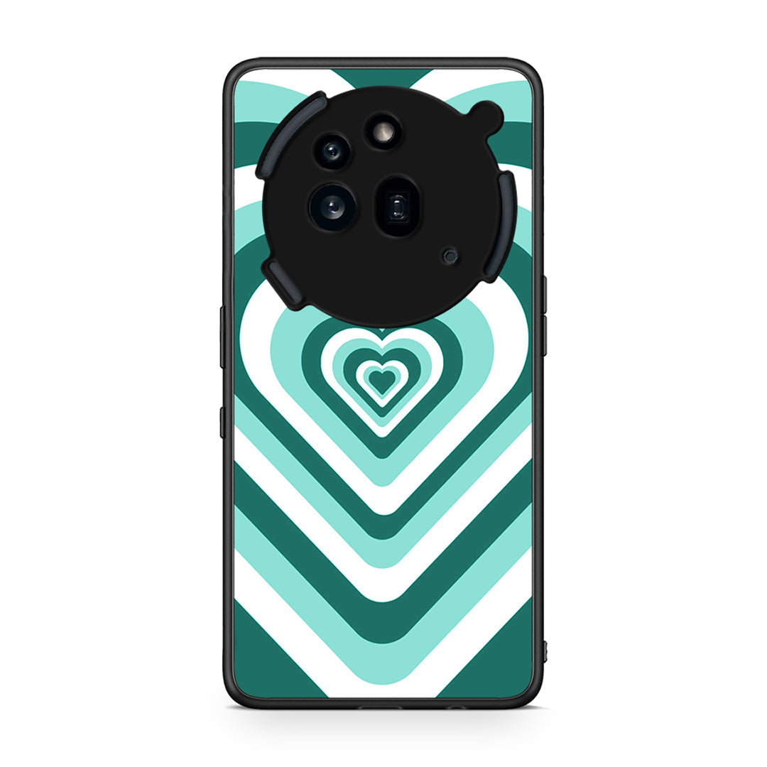 Nothing Phone 3a Pro 5G Green Hearts θήκη από τη Smartfits με σχέδιο στο πίσω μέρος και μαύρο περίβλημα | Smartphone case with colorful back and black bezels by Smartfits