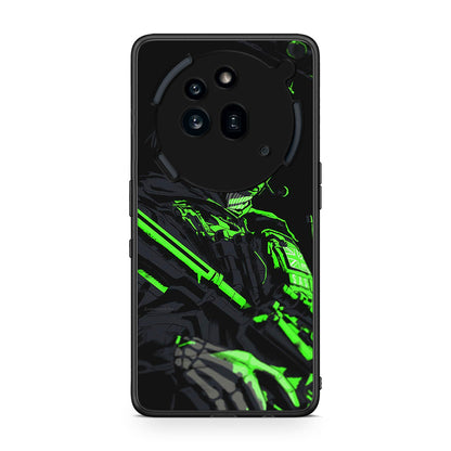 Nothing Phone 3a Pro 5G Green Soldier Θήκη Αγίου Βαλεντίνου από τη Smartfits με σχέδιο στο πίσω μέρος και μαύρο περίβλημα | Smartphone case with colorful back and black bezels by Smartfits