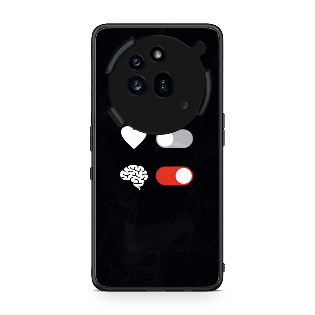 Nothing Phone 3a Pro 5G Heart Vs Brain Θήκη Αγίου Βαλεντίνου από τη Smartfits με σχέδιο στο πίσω μέρος και μαύρο περίβλημα | Smartphone case with colorful back and black bezels by Smartfits