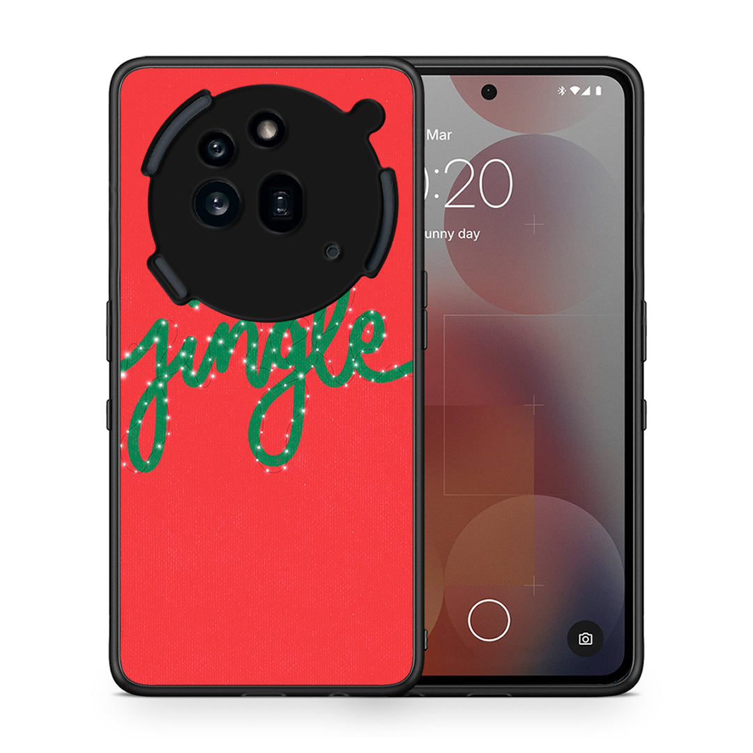 Θήκη Nothing Phone 3a Pro 5G Jingle Xmas από τη Smartfits με σχέδιο στο πίσω μέρος και μαύρο περίβλημα | Nothing Phone 3a Pro 5G Jingle Xmas case with colorful back and black bezels