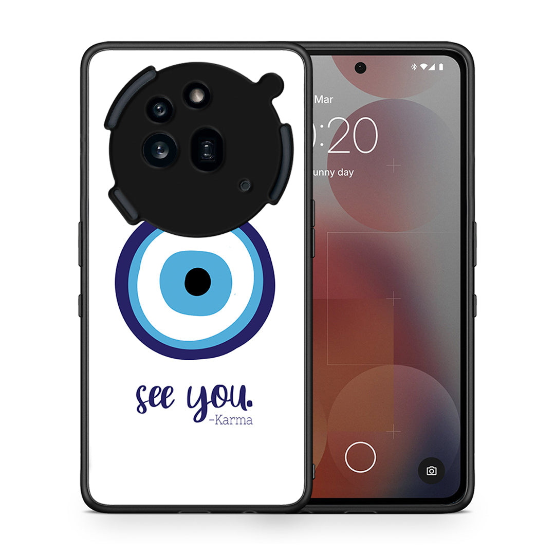 Θήκη Nothing Phone 3a Pro 5G Karma Says από τη Smartfits με σχέδιο στο πίσω μέρος και μαύρο περίβλημα | Nothing Phone 3a Pro 5G Karma Says case with colorful back and black bezels