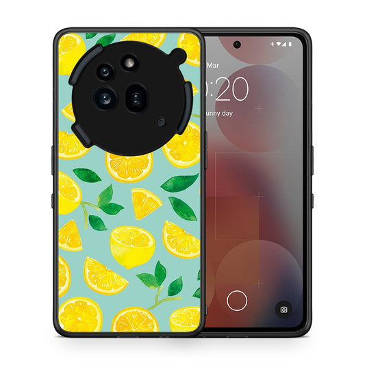 Θήκη Nothing Phone 3a Pro 5G Lemons από τη Smartfits με σχέδιο στο πίσω μέρος και μαύρο περίβλημα | Nothing Phone 3a Pro 5G Lemons case with colorful back and black bezels
