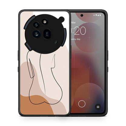 Θήκη Nothing Phone 3a Pro 5G LineArt Woman από τη Smartfits με σχέδιο στο πίσω μέρος και μαύρο περίβλημα | Nothing Phone 3a Pro 5G LineArt Woman case with colorful back and black bezels