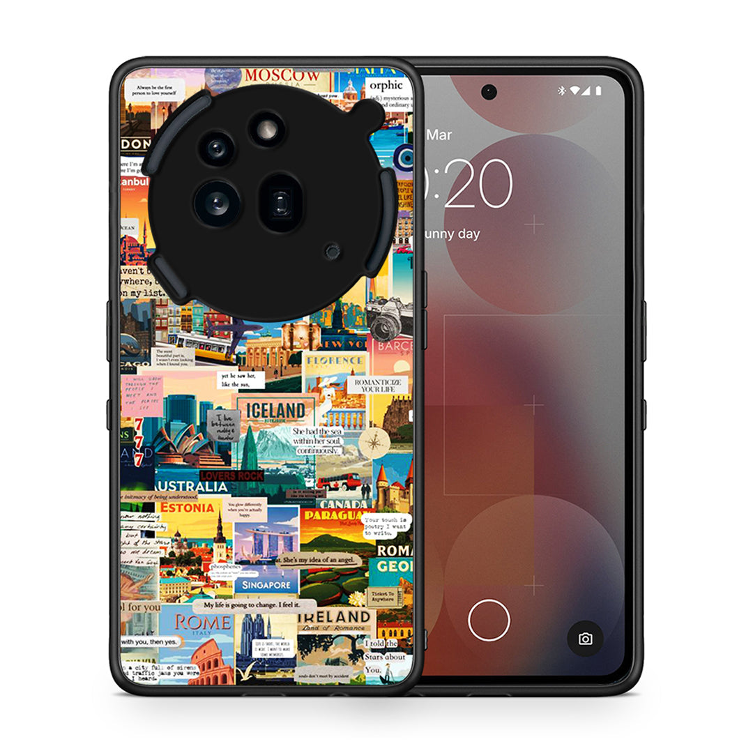 Θήκη Nothing Phone 3a Pro 5G Live To Travel από τη Smartfits με σχέδιο στο πίσω μέρος και μαύρο περίβλημα | Nothing Phone 3a Pro 5G Live To Travel case with colorful back and black bezels