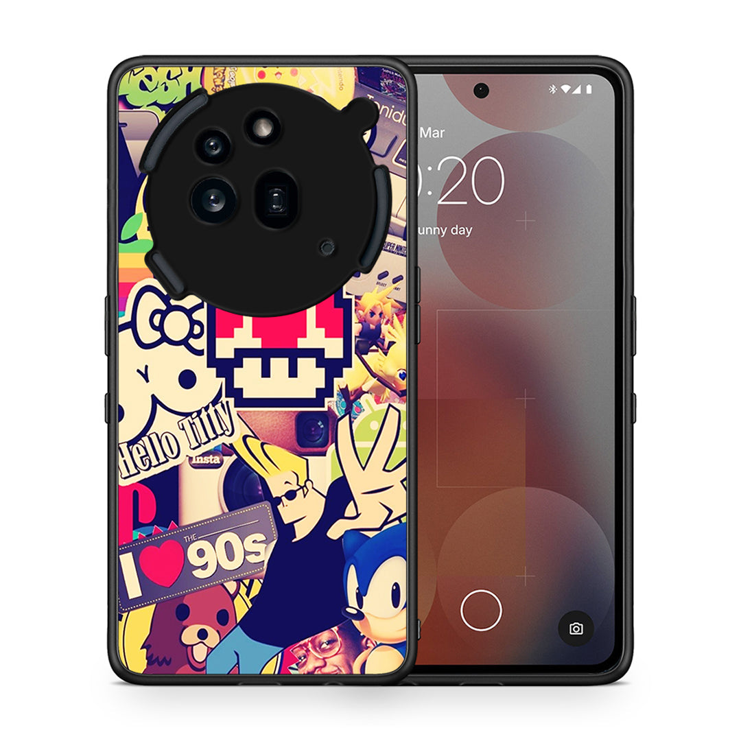 Θήκη Nothing Phone 3a Pro 5G Love The 90s από τη Smartfits με σχέδιο στο πίσω μέρος και μαύρο περίβλημα | Nothing Phone 3a Pro 5G Love The 90s case with colorful back and black bezels