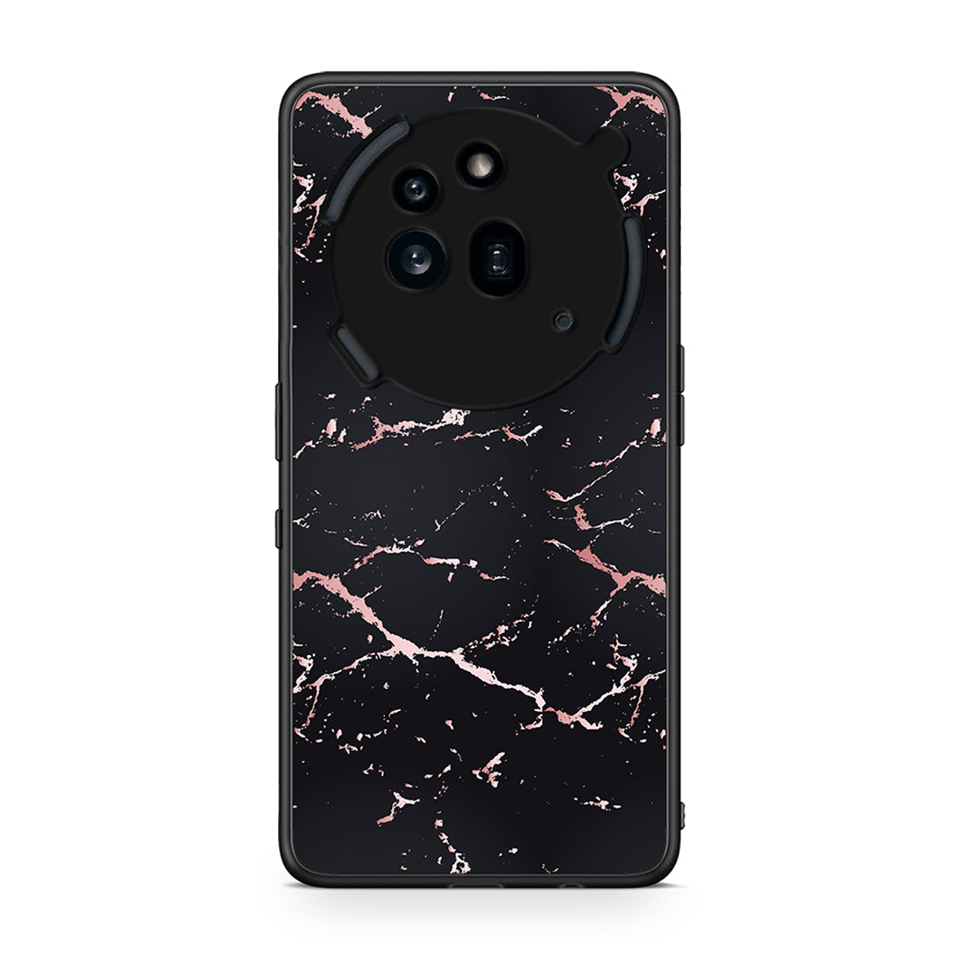 4 - Nothing Phone 3a Pro 5G Black Rosegold Marble case, cover, bumper