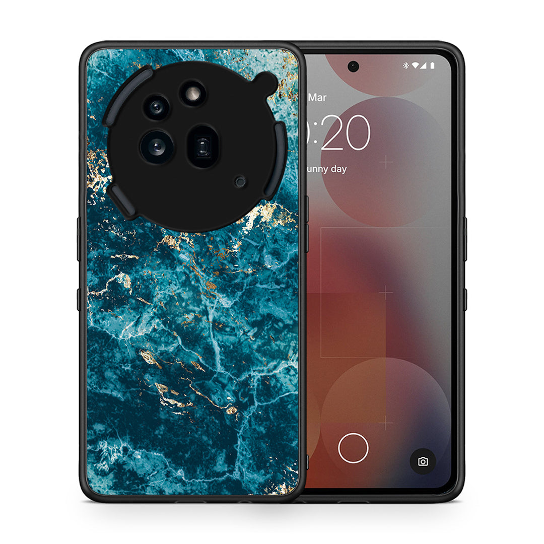 Θήκη Nothing Phone 3a Pro 5G Marble Blue από τη Smartfits με σχέδιο στο πίσω μέρος και μαύρο περίβλημα | Nothing Phone 3a Pro 5G Marble Blue case with colorful back and black bezels