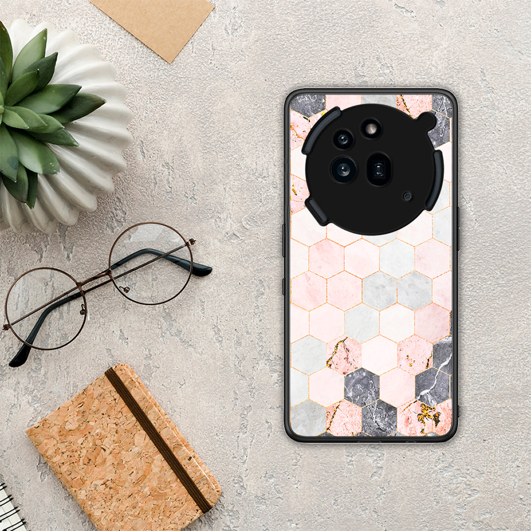 Marble Hexagon Pink - Nothing Phone 3a Pro 5G θήκη