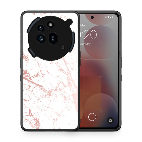 Θήκη Nothing Phone 3a Pro 5G Pink Splash Marble από τη Smartfits με σχέδιο στο πίσω μέρος και μαύρο περίβλημα | Nothing Phone 3a Pro 5G Pink Splash Marble case with colorful back and black bezels