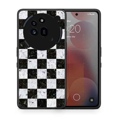 Θήκη Nothing Phone 3a Pro 5G Square Geometric Marble από τη Smartfits με σχέδιο στο πίσω μέρος και μαύρο περίβλημα | Nothing Phone 3a Pro 5G Square Geometric Marble case with colorful back and black bezels