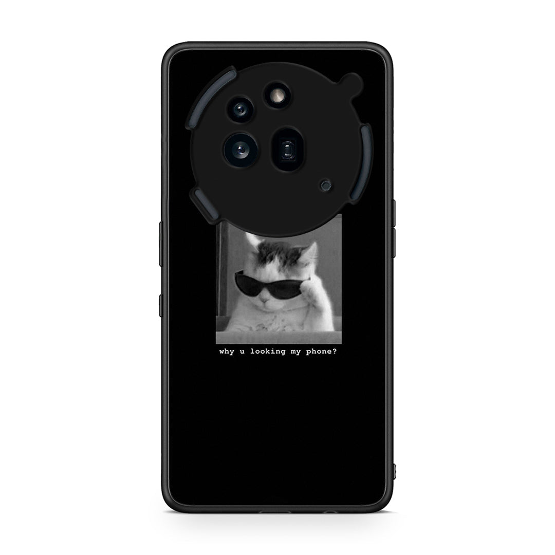 Nothing Phone 3a Pro 5G Meme Cat θήκη από τη Smartfits με σχέδιο στο πίσω μέρος και μαύρο περίβλημα | Smartphone case with colorful back and black bezels by Smartfits